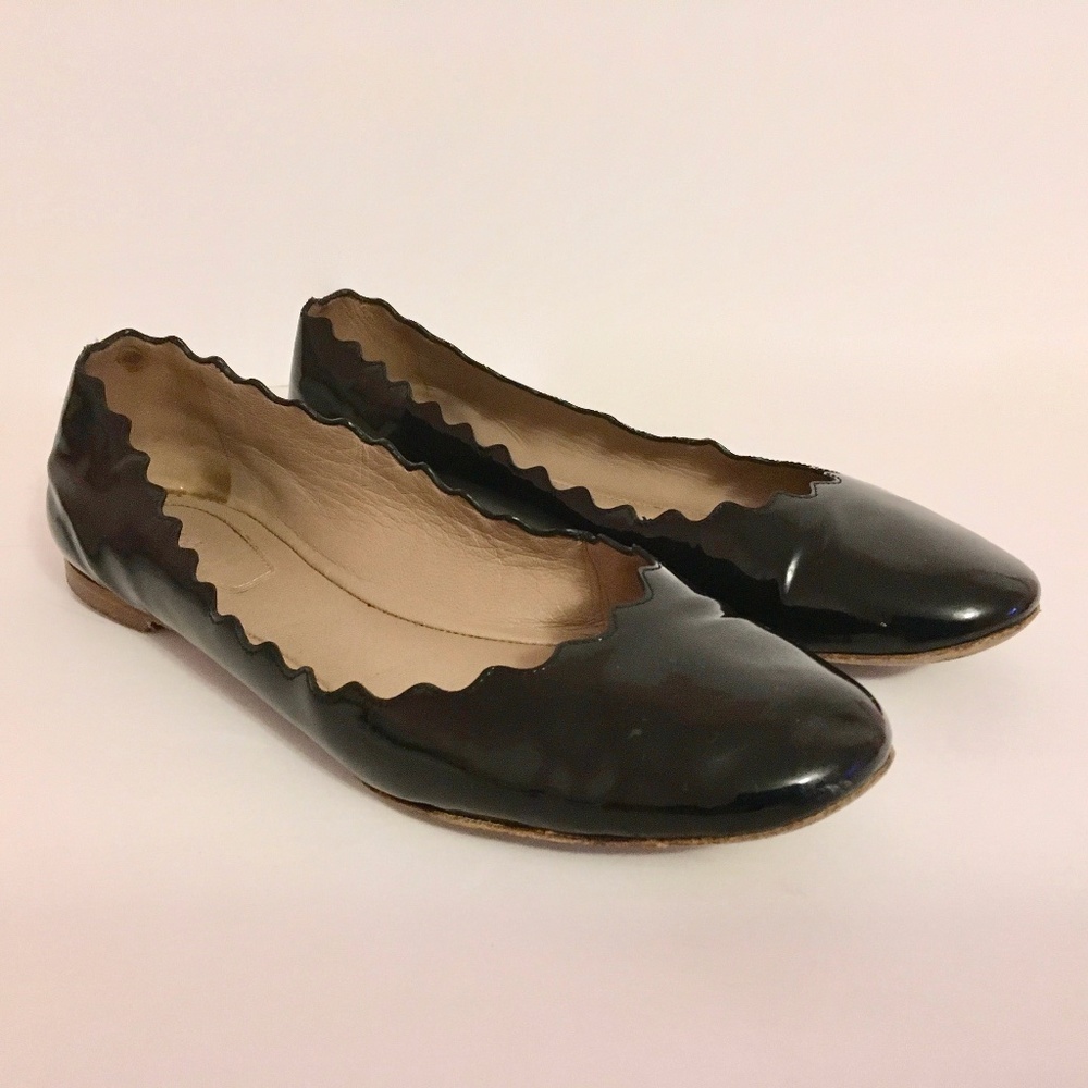 Chloe Patent Leather Ballet Flats - Size 37 EU